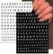 Letters Nail Art Stickers Number Nail Decals 3D Self-Adhesive Luxury Gold Silver (Black)